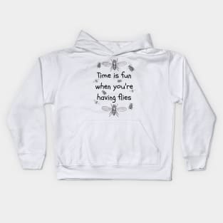 Drosophila Time is Fun when you're having Flies Kids Hoodie